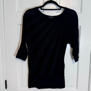 White House Black Market | Black Shimmer Sweater, Size S - EUC